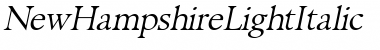 NewHampshireLight Italic Font