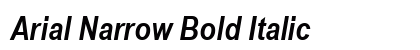 Arial Narrow Bold Italic Font Arial Narrow Bold Italic Font Preview