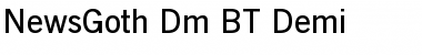 NewsGoth Dm BT Demi Font