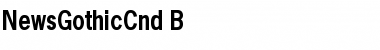 NewsGothicCnd-B Regular Font