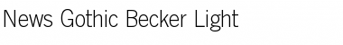 News Gothic Becker Light Regular Font