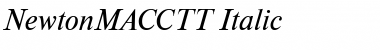 NewtonMACCTT Italic Font