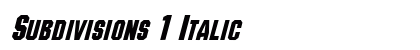 Subdivisions 1 Italic preview