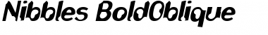 Nibbles BoldOblique Font