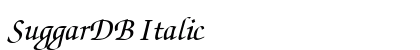 SuggarDB Italic preview