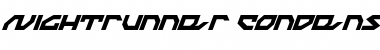 Nightrunner Condensed Italic Condensed Italic Font