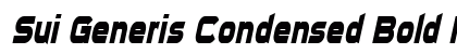 Sui Generis Condensed Bold Italic Preview