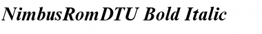 NimbusRomDTU Bold Italic Font