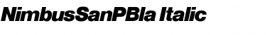 Download NimbusSanPBla Font