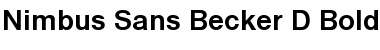 Nimbus Sans Becker D Bold Font