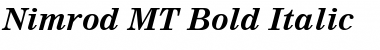 Nimrod MT ItalicBold Font