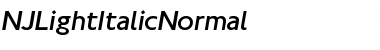Download NJLightItalic Font