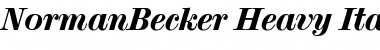 NormanBecker-Heavy Italic Font