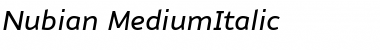 Nubian-MediumItalic Font