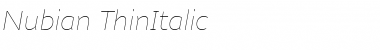 Nubian-ThinItalic Medium Italic Font