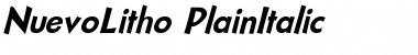 NuevoLitho PlainItalic Font