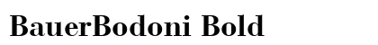BauerBodoni Bold preview