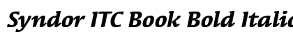 Syndor ITC Book Bold Italic Preview