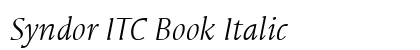 Syndor ITC Book Italic Preview
