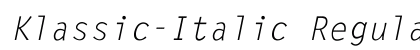 Klassic-Italic Regular preview