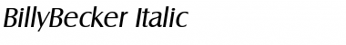 BillyBecker Italic Font