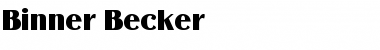 Binner Becker Font