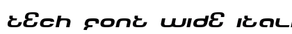 Tech Font Wide Italic preview