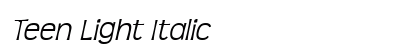 Teen Light Italic preview
