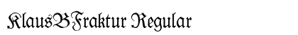 KlausBFraktur Regular preview