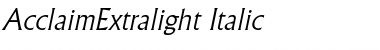 AcclaimExtralight Font