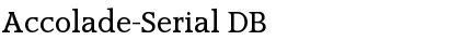 Accolade-Serial DB Regular Font