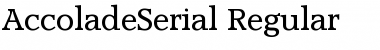 AccoladeSerial Regular Font