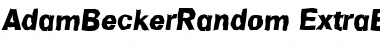 AdamBeckerRandom-ExtraBold Italic Font