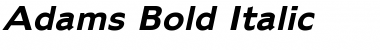 Adams Bold Italic Font