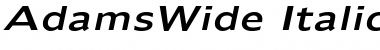 AdamsWide Italic Font