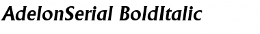 AdelonSerial BoldItalic Font
