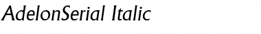 AdelonSerial Italic Font