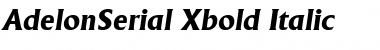 AdelonSerial-Xbold Italic Font