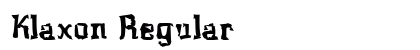 Klaxon Regular preview
