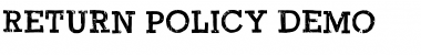 Download Return Policy DEMO Font