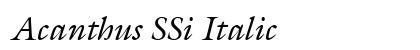 Acanthus SSi Italic Preview