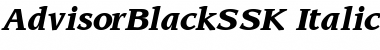 AdvisorBlackSSK Italic Font
