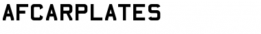 AFCarplates Regular Font AFCarplates Regular Font