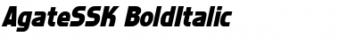 AgateSSK BoldItalic Font