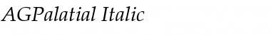 AGPalatial Italic Font