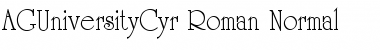 AGUniversityCyr-Roman Normal Font