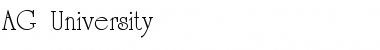 AG_University Regular Font AG_University Regular Font