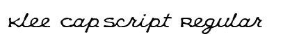 Klee CapScript Regular preview