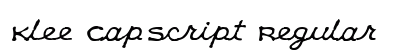 Klee CapScript Regular preview