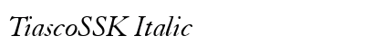 TiascoSSK Italic preview
